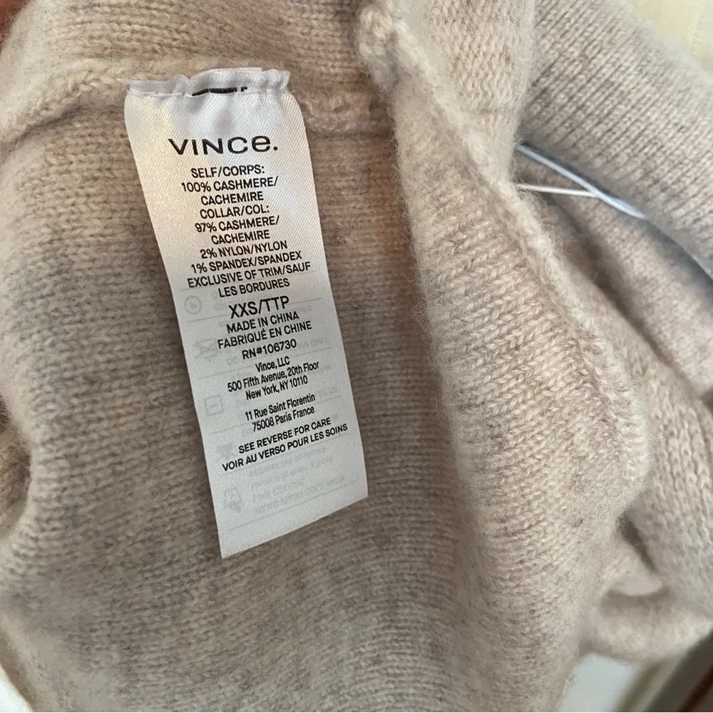 $445 Vince Plush Cashmere Polo Cardigan